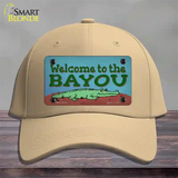 Welcome To The Bayou Novelty License Plate Hat Tag Cotton / Khaki