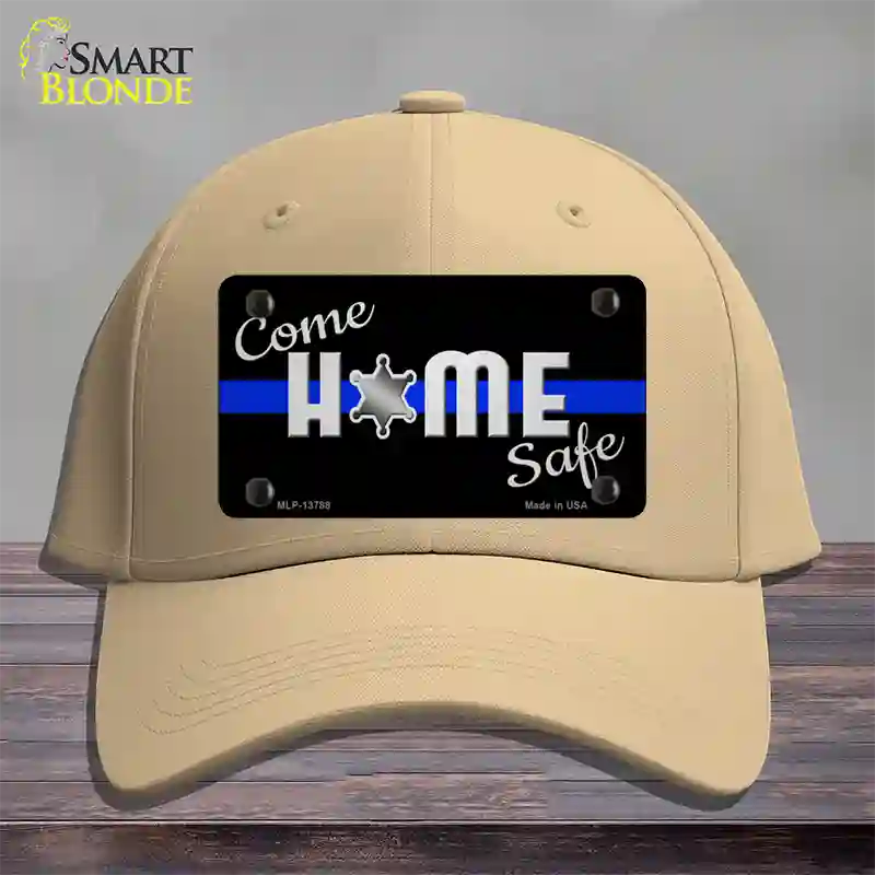 Come Home Safe Novelty License Plate Hat Tag Cotton / Khaki