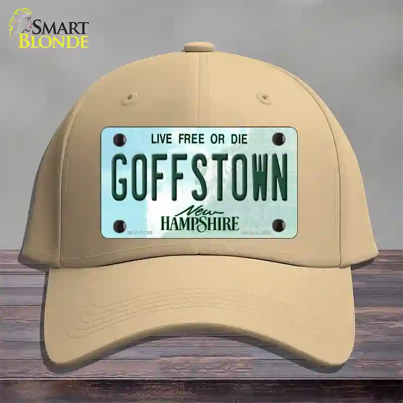 Goffstown New Hampshire Novelty License Plate Hat Tag Cotton / Khaki