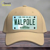 Walpole New Hampshire Novelty License Plate Hat Tag Cotton / Khaki