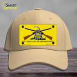 Dont Tread On My 2nd Amendment Novelty License Plate Hat Cotton / Khaki