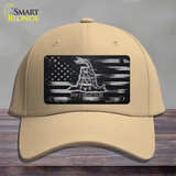 Dont Tread On Me Distressed Flag Novelty License Plate Hat Cotton / Khaki