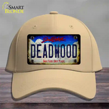 Deadwood South Dakota Rusty Novelty License Plate Hat Tag Cotton / Khaki