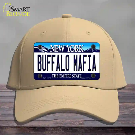 Buffalo Mafia New York Novelty License Plate Hat Tag Cotton / Khaki