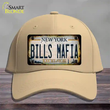 Bills Mafia New York Rusty Novelty License Plate Hat Tag Cotton / Khaki