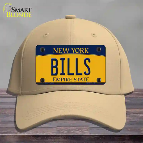 Bills New York Yellow Novelty License Plate Hat Tag Cotton / Khaki