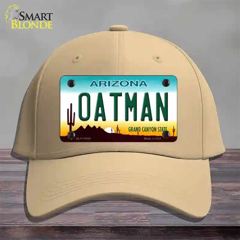 Oatman Arizona Novelty License Plate Hat Tag Cotton / Khaki