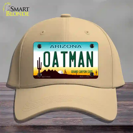 Oatman Arizona Novelty License Plate Hat Tag Cotton / Khaki