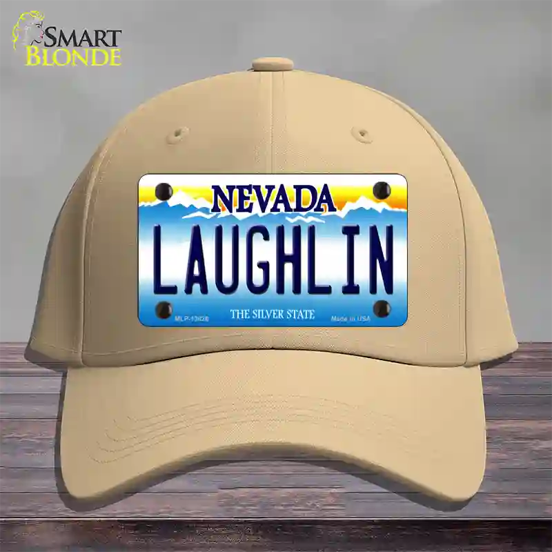 Laughlin Nevada Novelty License Plate Hat Tag Cotton / Khaki