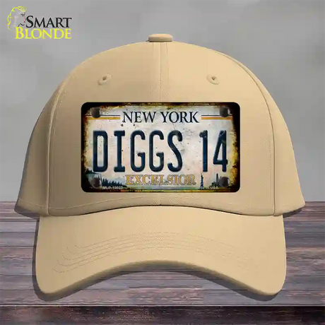 Diggs 14 Excelsior New York Rusty Novelty License Plate Hat Tag Cotton / Khaki