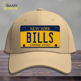 Bills NY Yellow Novelty License Plate Hat Tag Cotton / Khaki