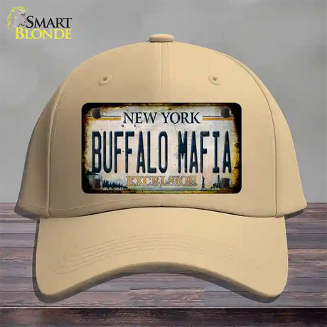 Buffalo Mafia Excelsior New York Rusty Novelty License Plate Hat Tag Cotton / Khaki