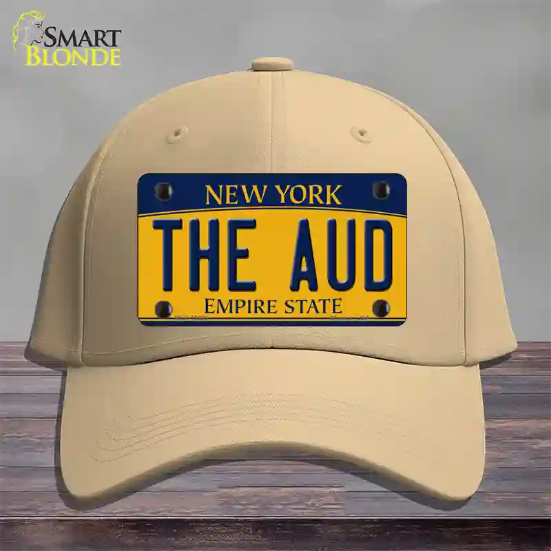 The Aud NY Yellow Novelty License Plate Hat Tag Cotton / Khaki