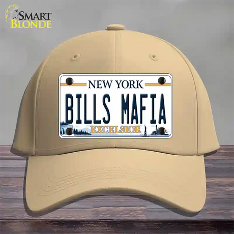 Bills Mafia NY Excelsior Novelty License Plate Hat Tag Cotton / Khaki