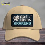 This Girl Loves Krakens Novelty License Plate Hat Tag Cotton / Khaki