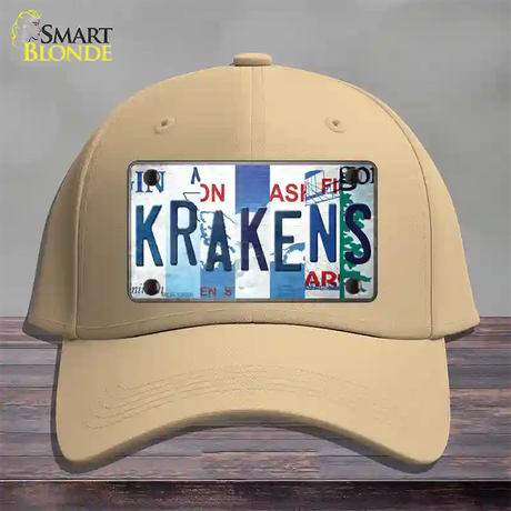 Krakens Strip Art Novelty License Plate Hat Tag Cotton / Khaki