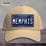 Memphis Tennessee Blue Novelty License Plate Hat Tag Cotton / Khaki