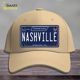 Nashville Tennessee Blue Novelty License Plate Hat Tag Cotton / Khaki