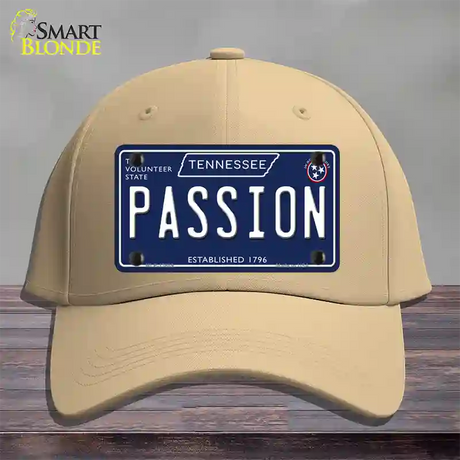 Passion Tennessee Blue Novelty License Plate Hat Tag Cotton / Khaki