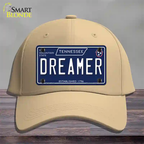 Dreamer Tennessee Blue Novelty License Plate Hat Tag Cotton / Khaki