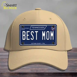 Best Mom Tennessee Blue Novelty License Plate Hat Tag Cotton / Khaki