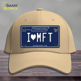 I Heart MFT Tennessee Blue Novelty License Plate Hat Tag Cotton / Khaki