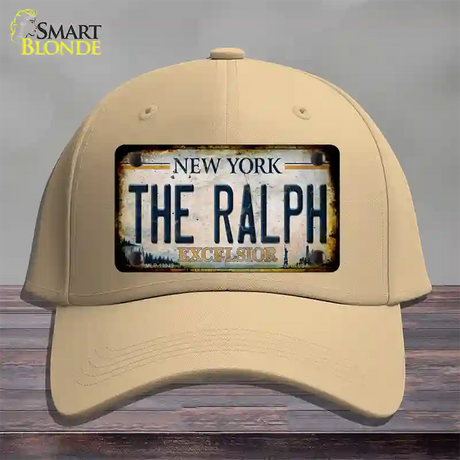 The Ralph New York White Novelty License Plate Hat Tag Cotton / Khaki