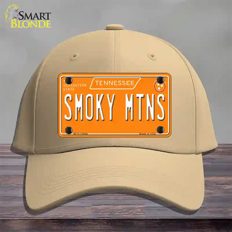 Smoky Mtns Tennessee Orange Novelty License Plate Hat Tag Cotton / Khaki