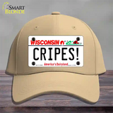 Cripes Wisconsin Novelty License Plate Hat Tag Cotton / Khaki