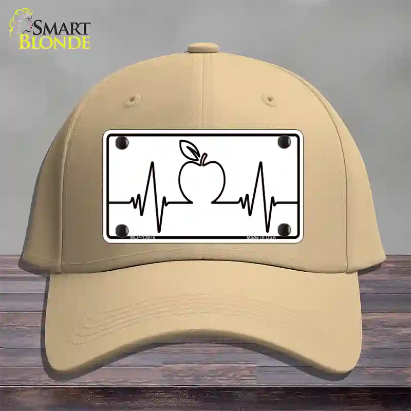 Apple Heart Beat Novelty License Plate Hat Tag Cotton / Khaki