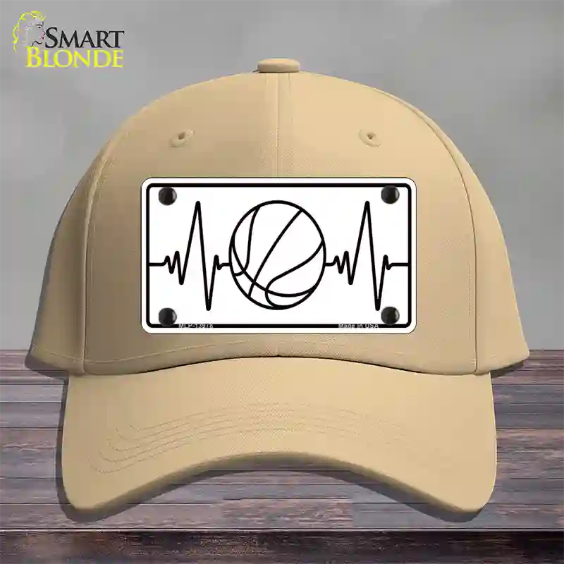 Basketball Heart Beat Novelty License Plate Hat Tag Cotton / Khaki