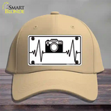 Photography Heart Beat Novelty License Plate Hat Tag Cotton / Khaki