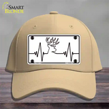 Deer Heart Beat Novelty License Plate Hat Tag Cotton / Khaki