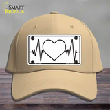 Love Heart Beat Novelty License Plate Hat Tag Cotton / Khaki