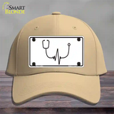 Stethoscope Heart Beat Novelty License Plate Hat Tag Cotton / Khaki