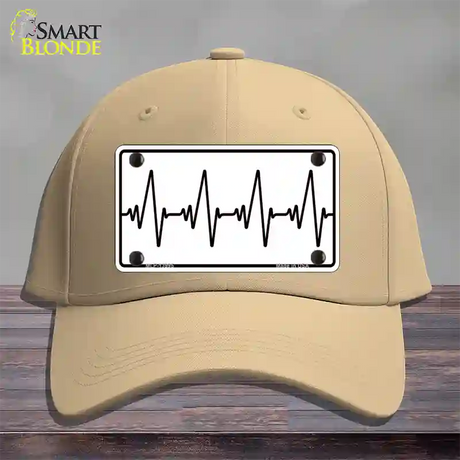 Heart Beats Novelty License Plate Hat Tag Cotton / Khaki