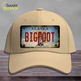 Bigfoot Alaska Novelty License Plate Hat Tag Cotton / Khaki