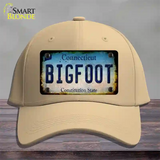 Bigfoot Connecticut Novelty License Plate Hat Tag Cotton / Khaki