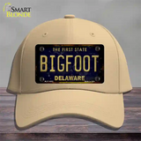 Bigfoot Delaware Novelty License Plate Hat Tag Cotton / Khaki