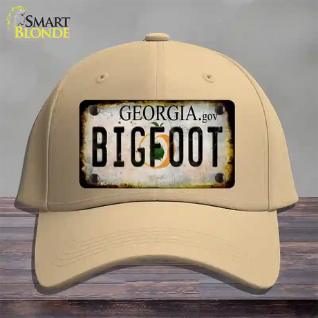 Bigfoot Georgia Novelty License Plate Hat Tag Cotton / Khaki