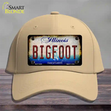 Bigfoot Illinois Novelty License Plate Hat Tag Cotton / Khaki