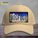 Bigfoot South Dakota Novelty License Plate Hat Tag Cotton / Khaki