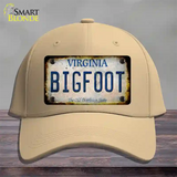 Bigfoot Virginia Novelty License Plate Hat Tag Cotton / Khaki