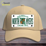 North Fort Myers Florida Novelty License Plate Hat Cotton / Khaki