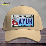 Ayuh Maine Lobster Novelty License Plate Hat Cotton / Khaki