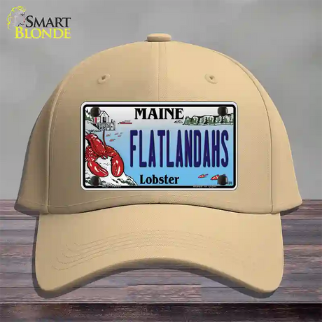 Flatlands Maine Lobster Novelty License Plate Hat Cotton / Khaki