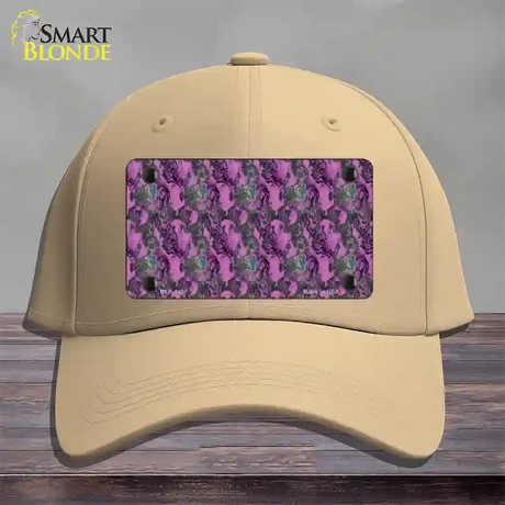 Purple Vortex Novelty License Plate Hat Cotton / Khaki