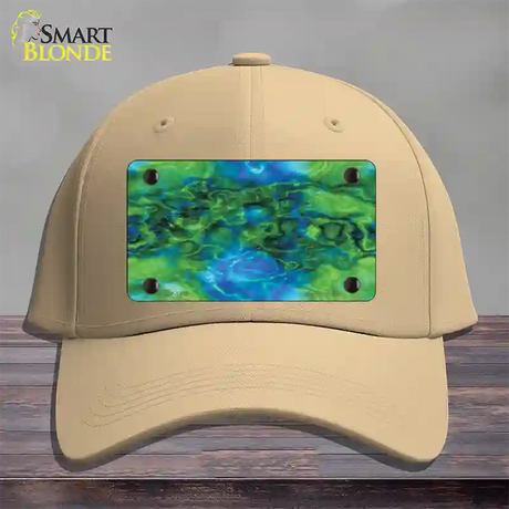 Psychedelic Electric Jelly Fish Novelty License Plate Hat Cotton / Khaki