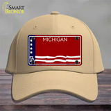 Michigan Bicentennial 76 State Blank Novelty License Plate Hat Cotton / Khaki