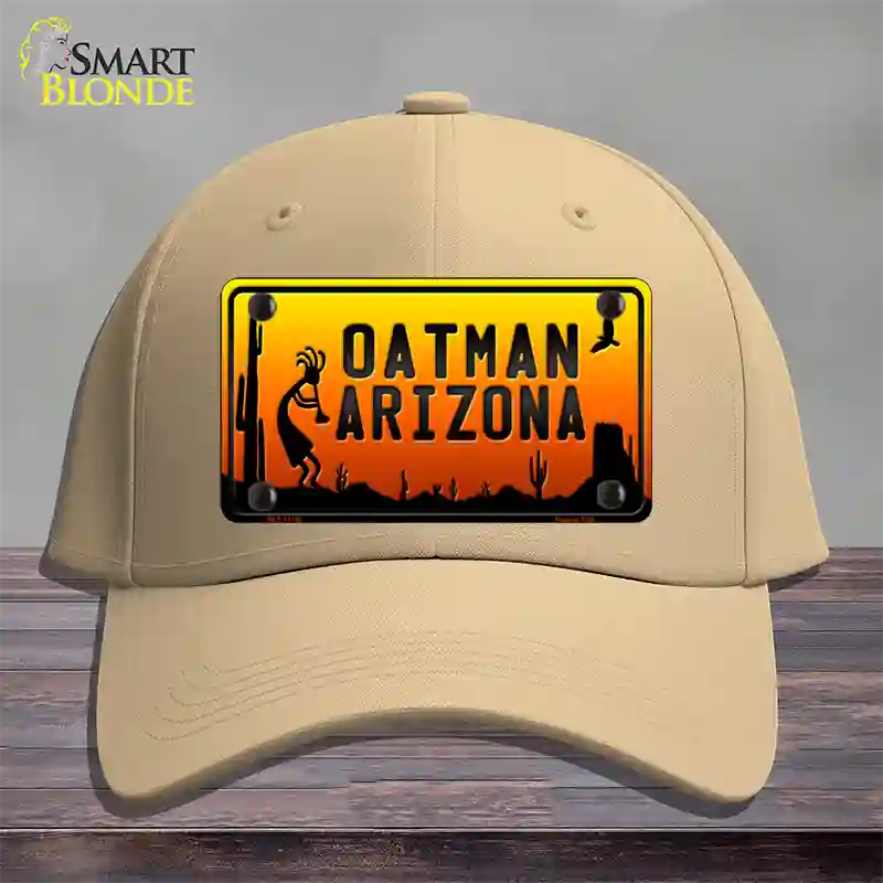 Oatman Kokopelli Arizona Scenic Background Novelty License Plate Hat Cotton / Khaki